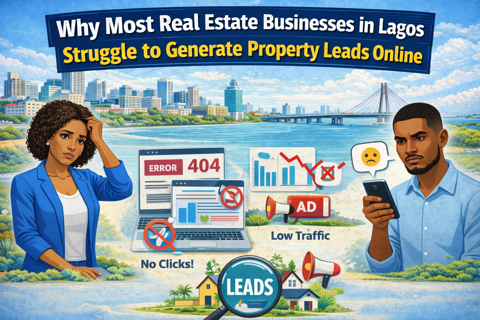 Why Most Real Estate Businesses in Lagos Struggle to Generate Property Leads Online