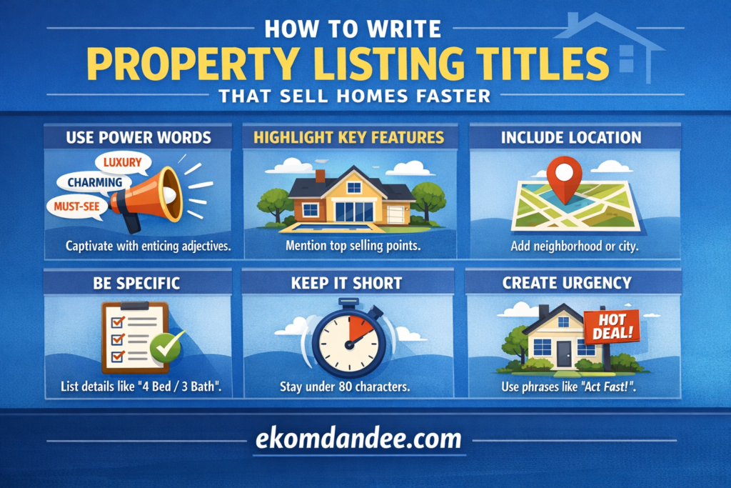 property titles writing checklist